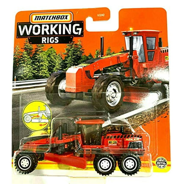 red Matchbox Working Rigs MBX Road Grader 3/16 red Matchbox Working Rigs MBX Road Grader 3/16